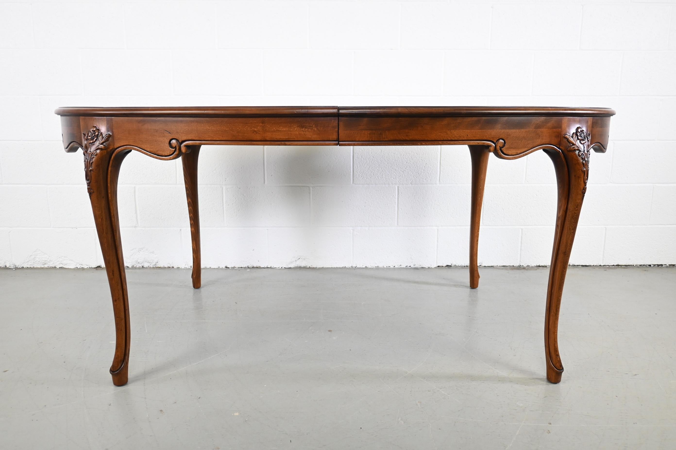 Baker Furniture Cherry Carved Extension Dining Table 4