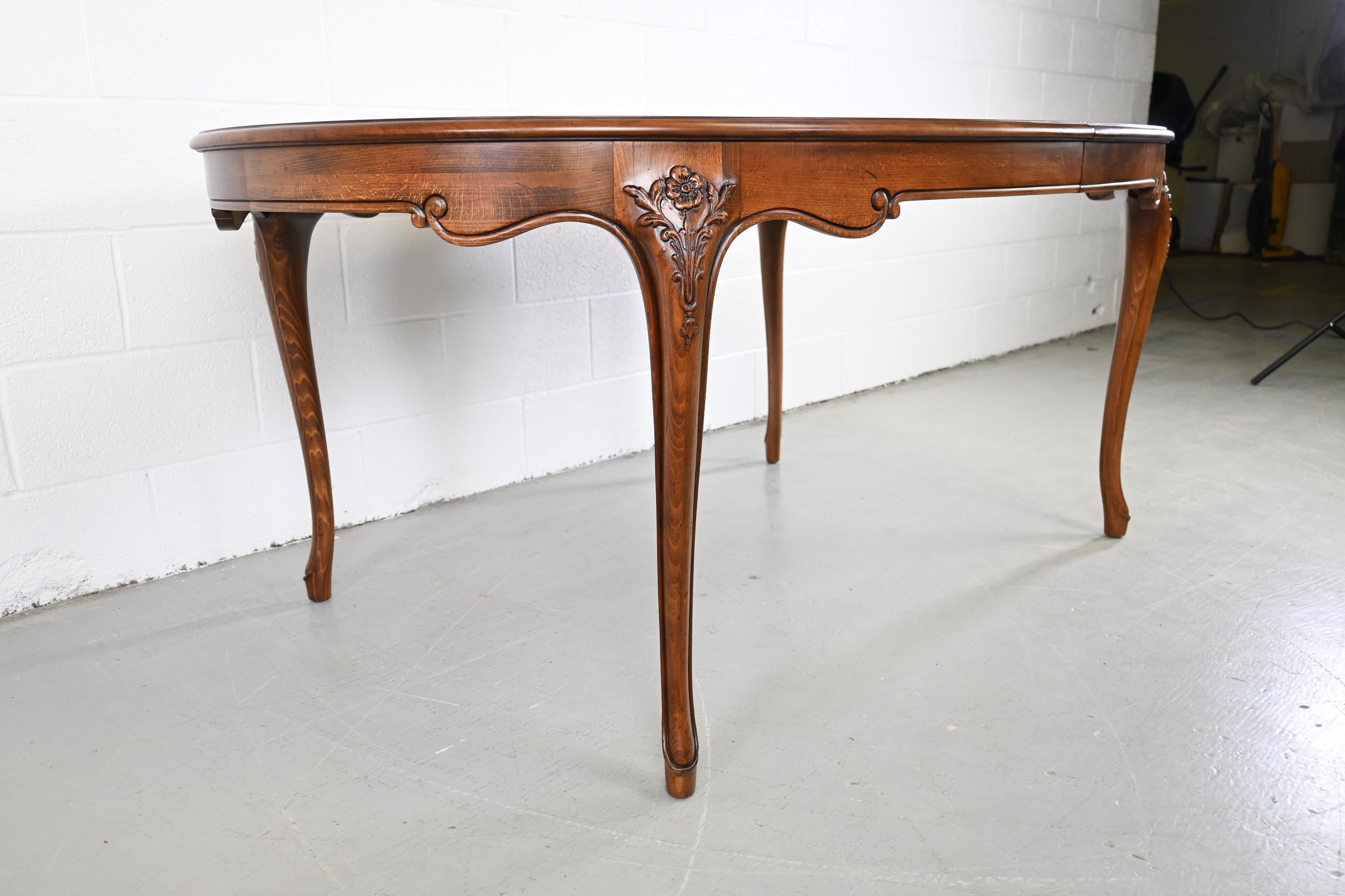 Baker Furniture Cherry Carved Extension Dining Table 5