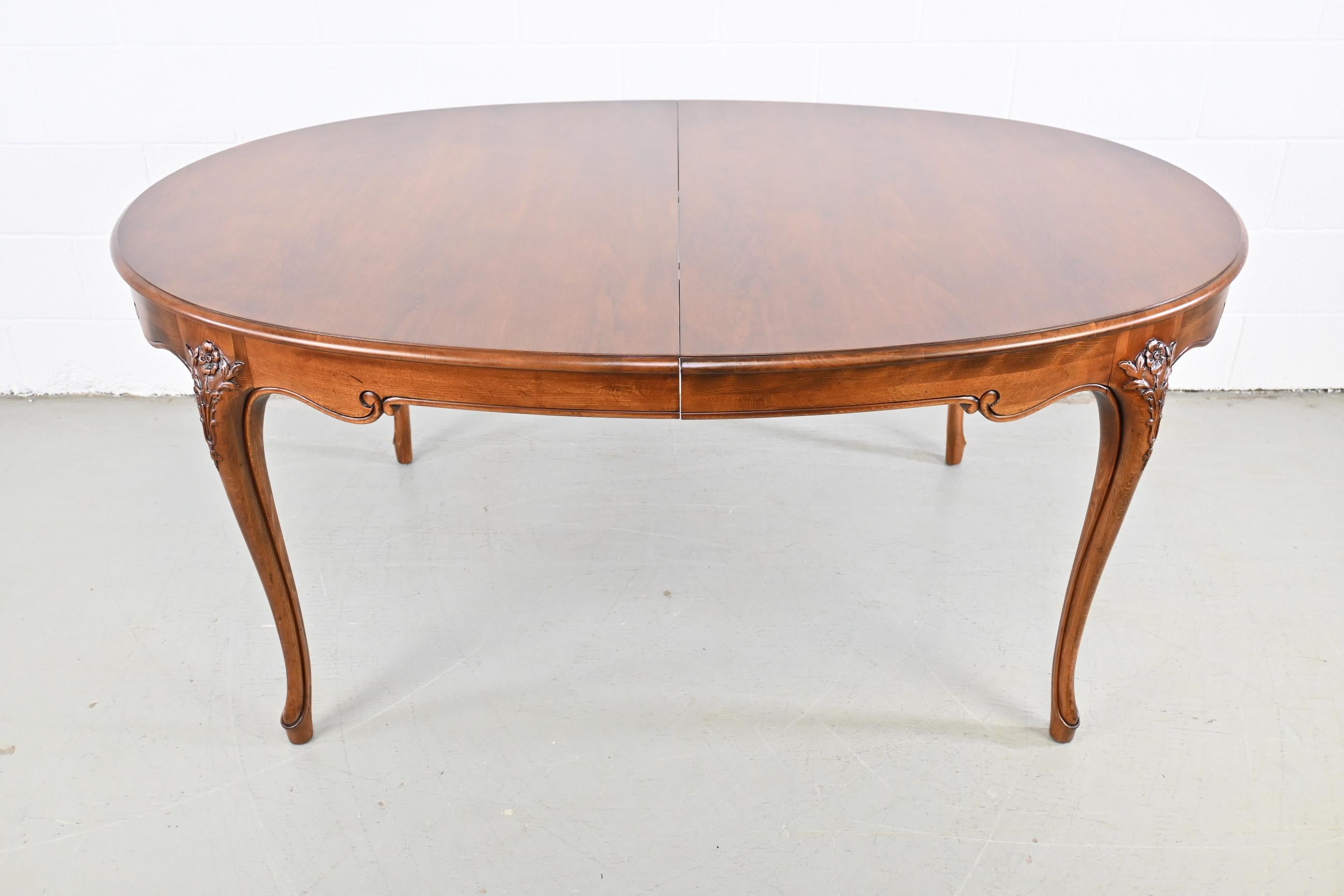 Baker Furniture Cherry Carved Extension Dining Table 6