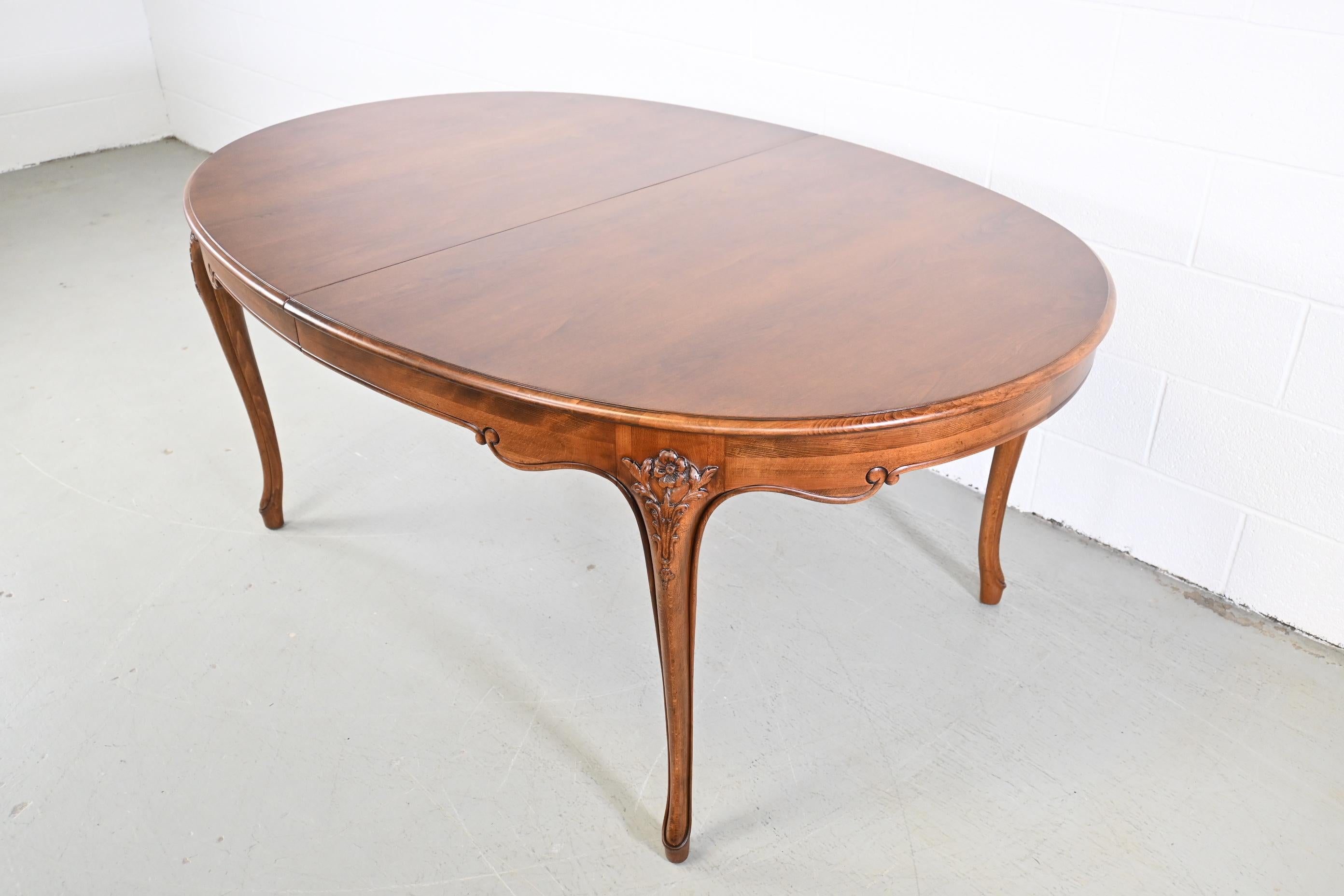 Baker Furniture Cherry Carved Extension Dining Table 7