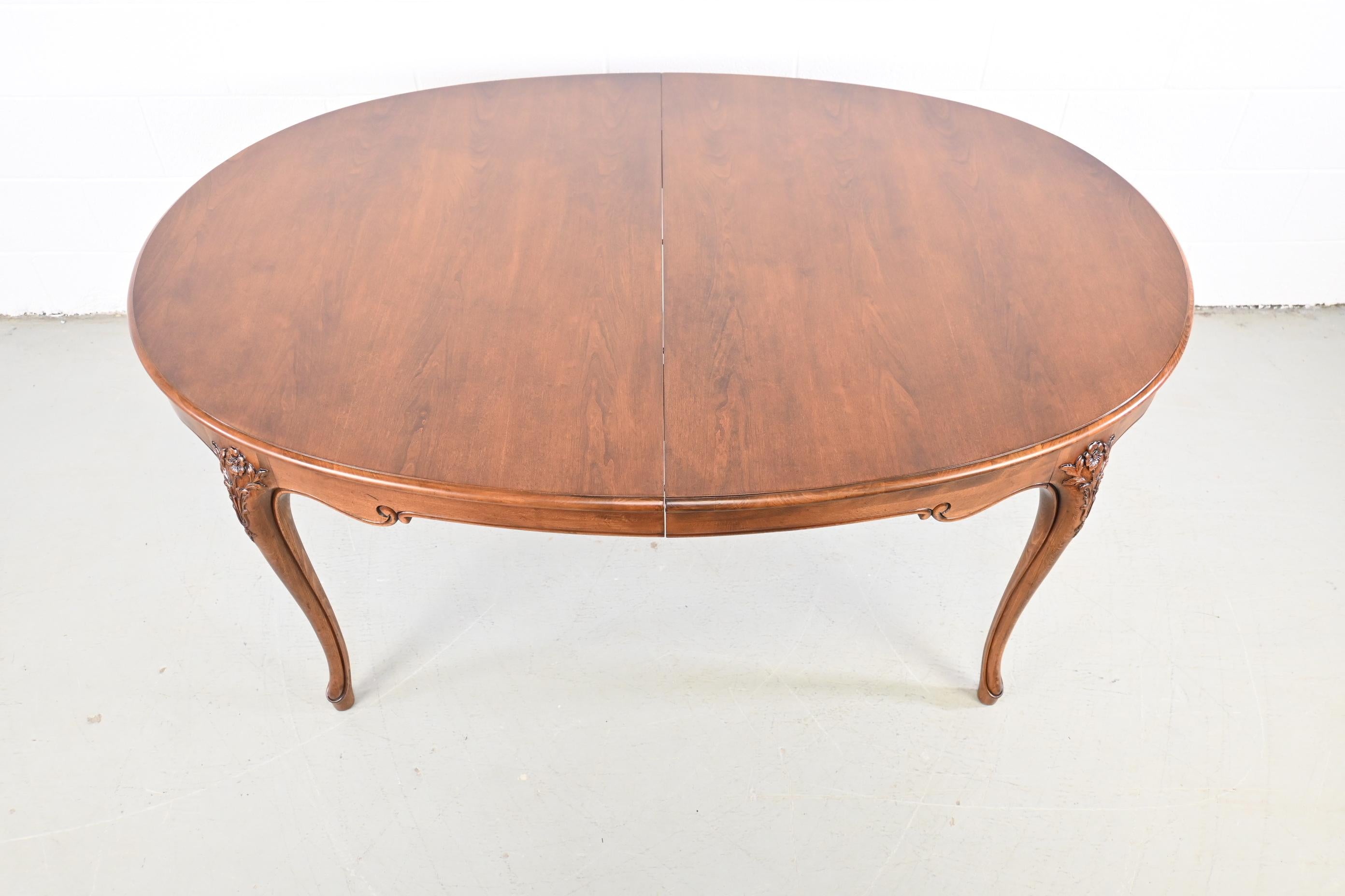 Baker Furniture Cherry Carved Extension Dining Table 8
