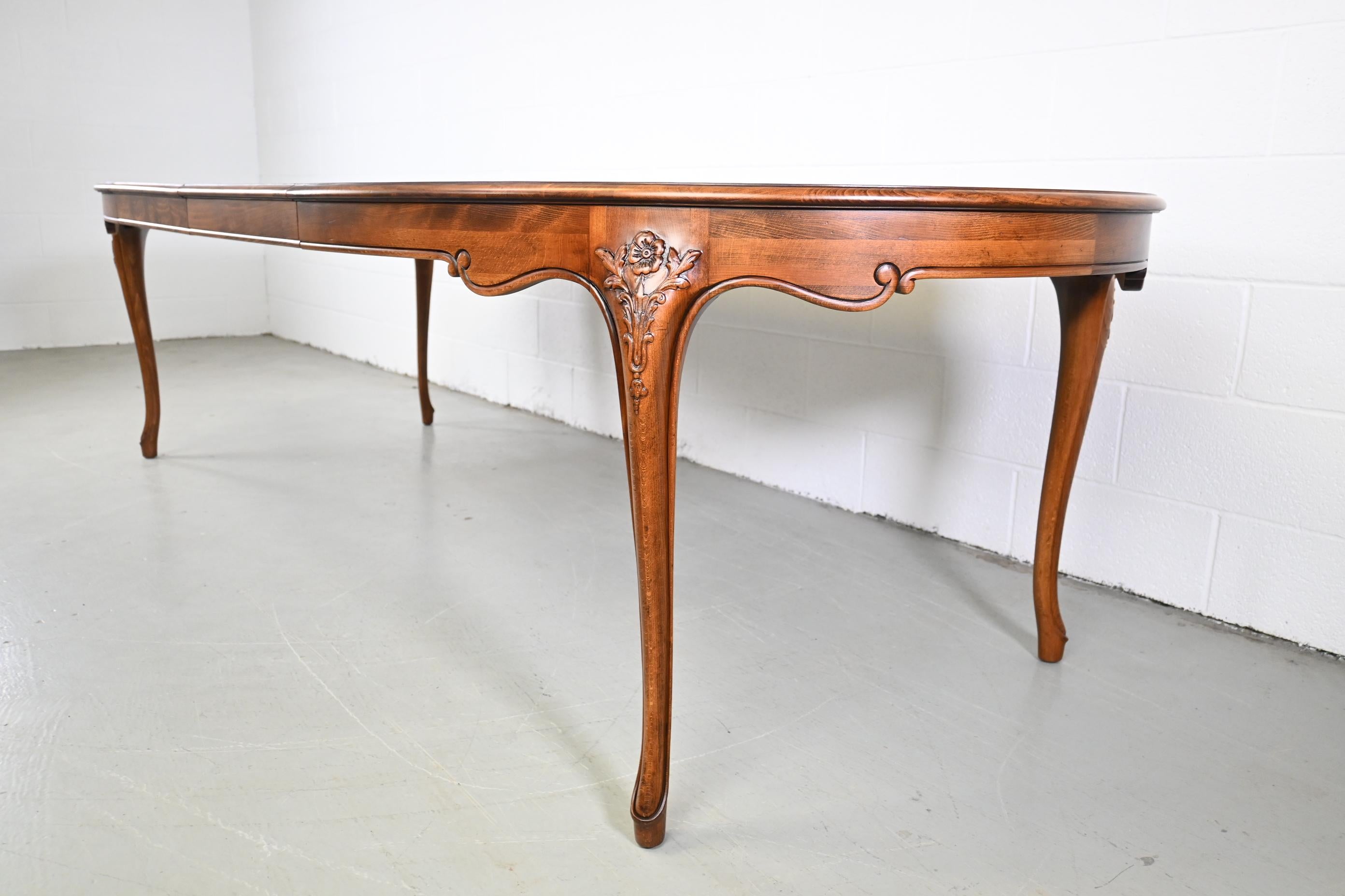 Baker Furniture Cherry Carved Extension Dining Table 1
