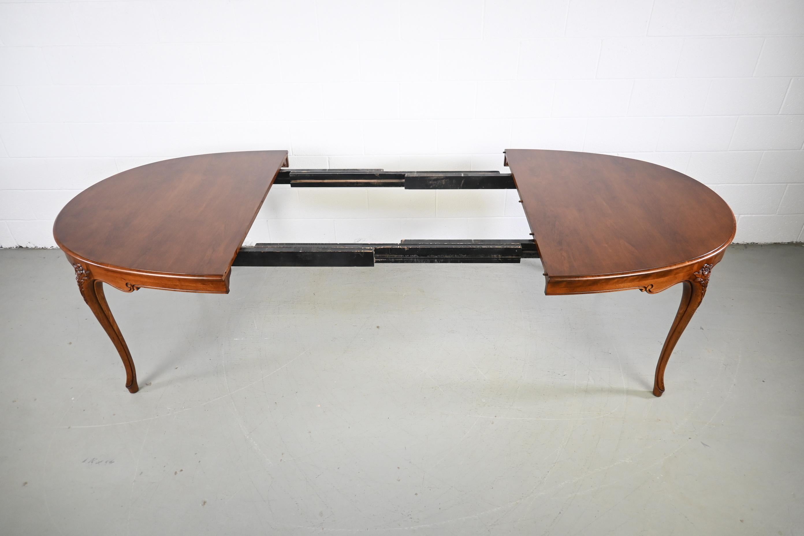 Baker Furniture Cherry Carved Extension Dining Table 3
