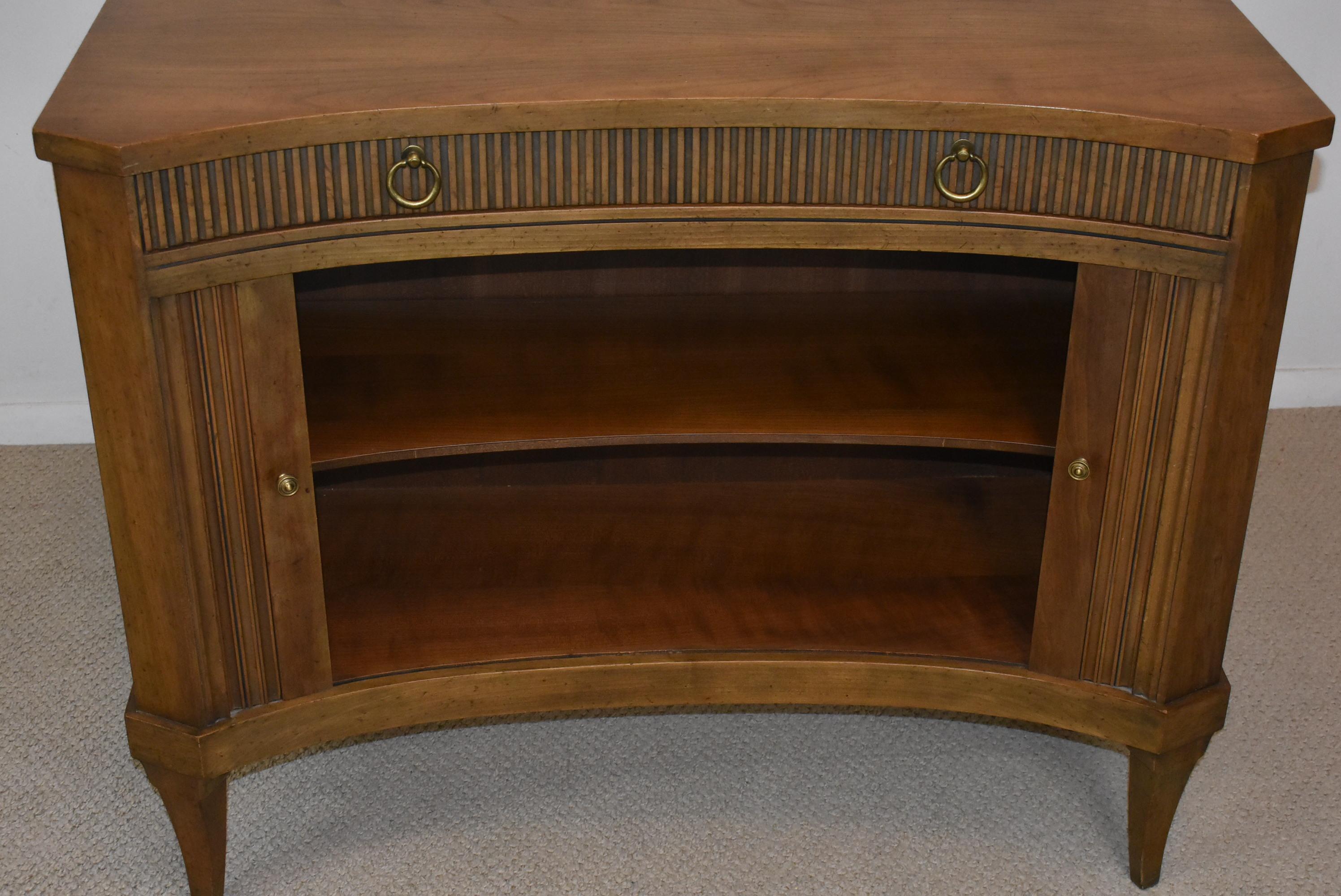 North American Baker Furniture Cherry Regency Style Commode / Chest with Tambour Doors
