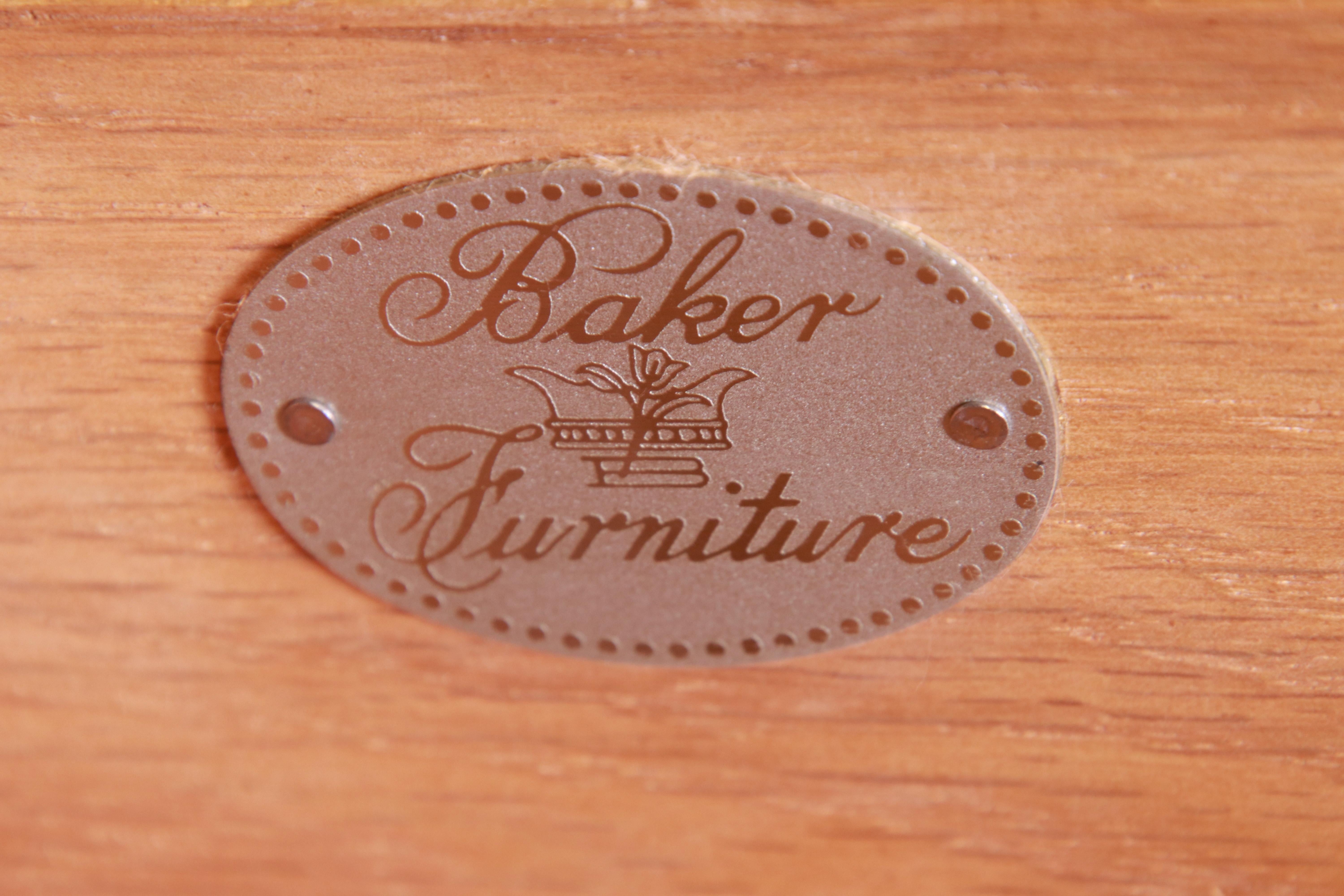 Baker Furniture Cherrywood Neoclassical Sideboard or Bar Cabinet, Restored 8