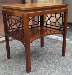 Baker Furniture Chinese Chippendale Magogany Side Table