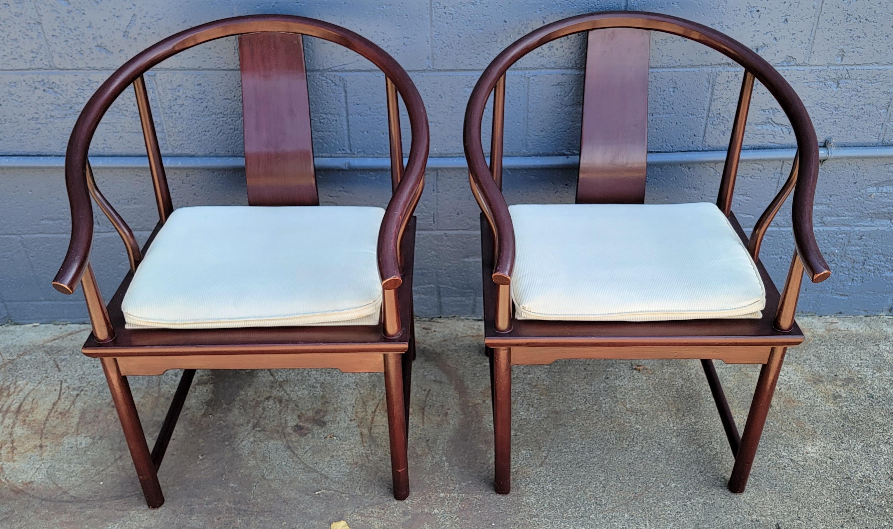 Fabric Baker Furniture Chinese Horseshoe Back Style Chairs