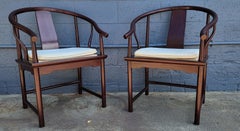 Baker Furniture Chinese Horseshoe Back Style Chairs