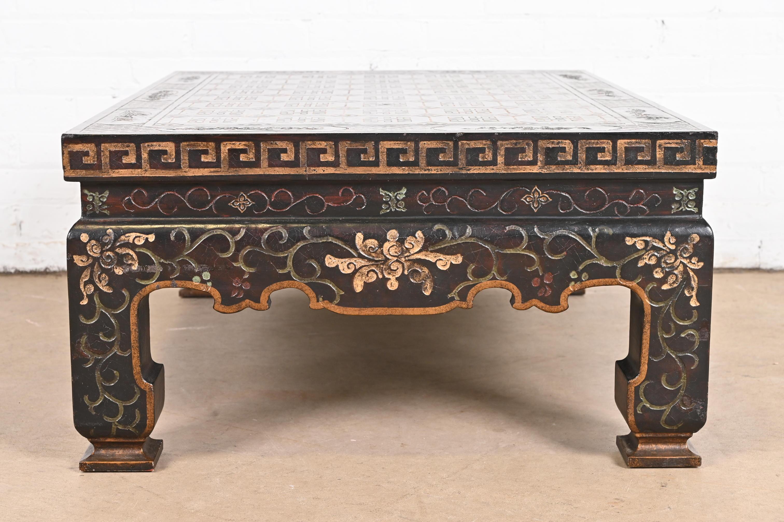 Baker Furniture Chinoiserie Coromandel Coffee Table 4