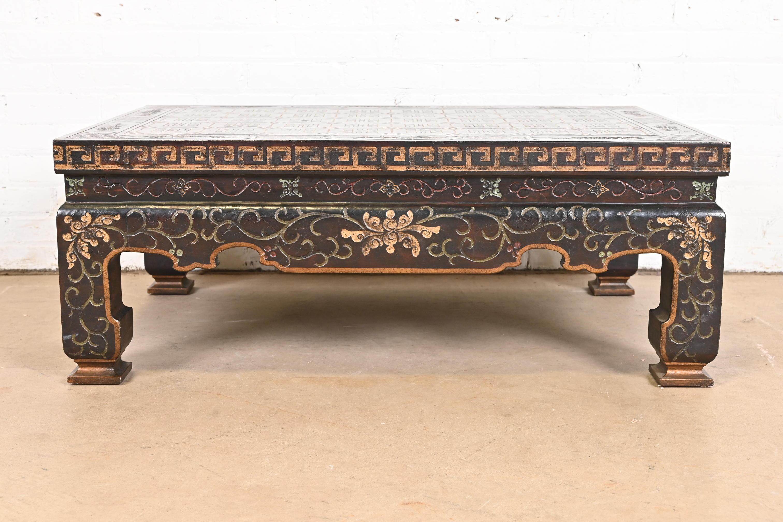 Baker Furniture Chinoiserie Coromandel Coffee Table 5