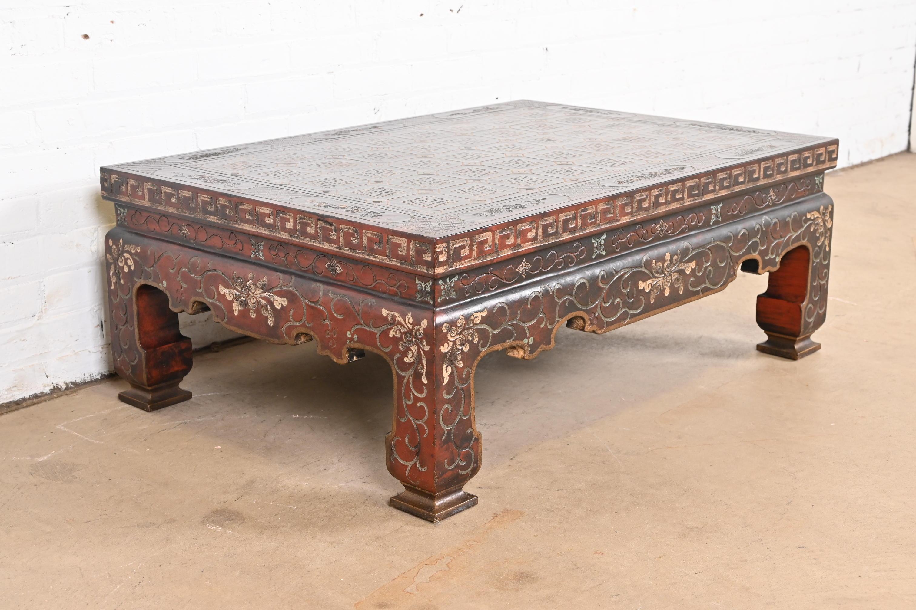 Wood Baker Furniture Chinoiserie Coromandel Coffee Table
