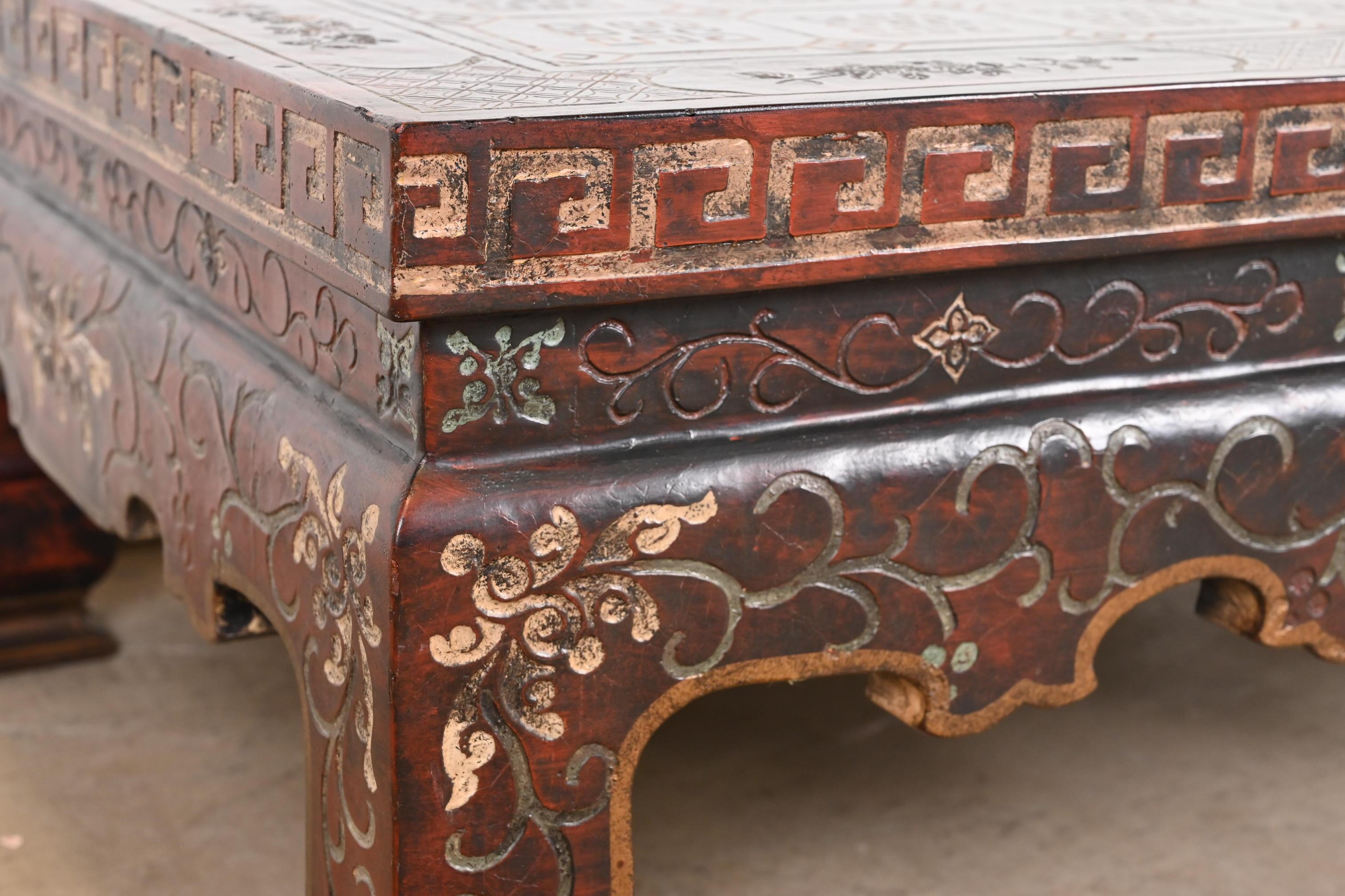 Baker Furniture Chinoiserie Coromandel Coffee Table 1
