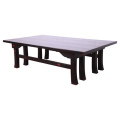 Tavolino da caffè Baker Furniture Chinoiserie Monumental laccato nero