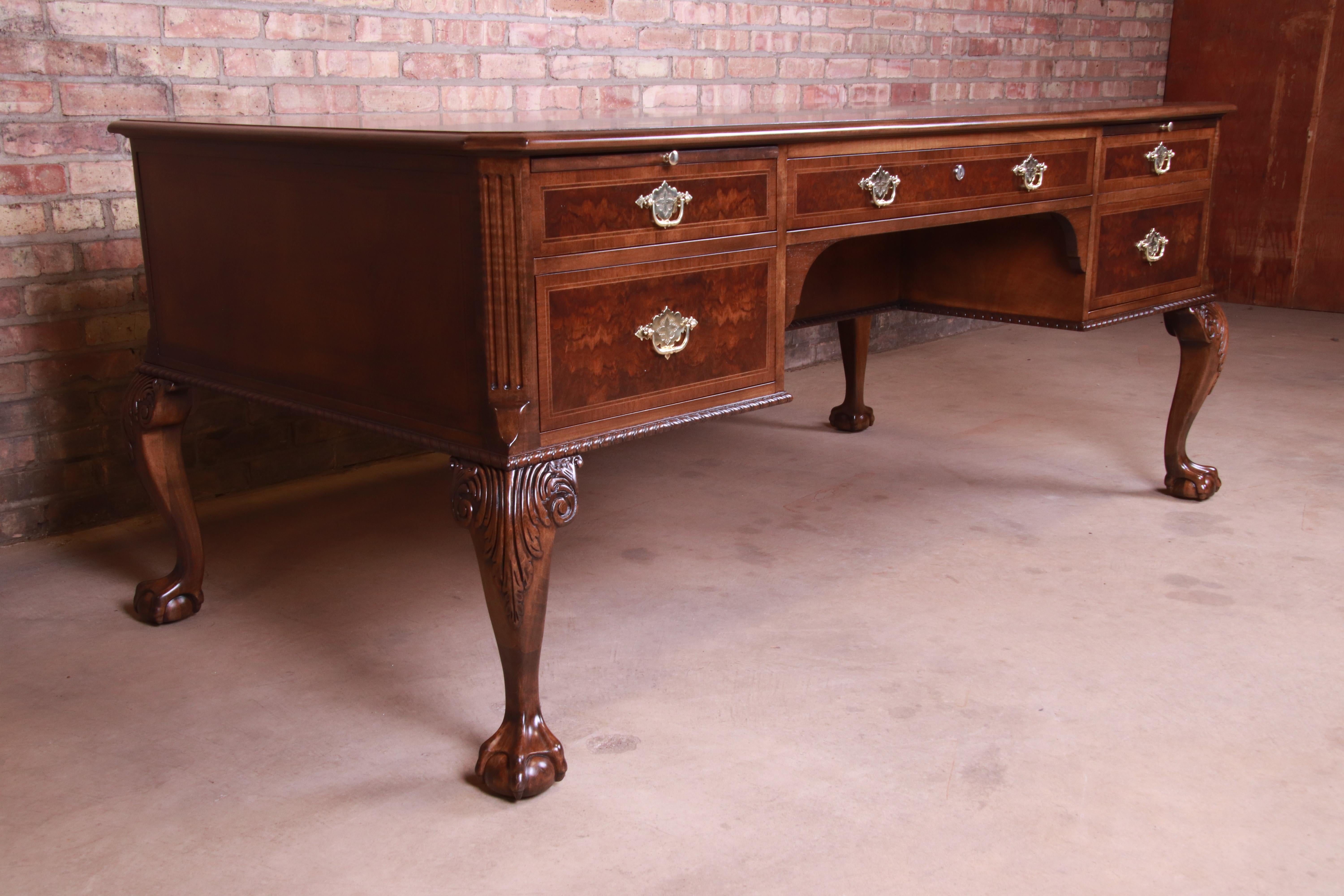 burled walnut desk
