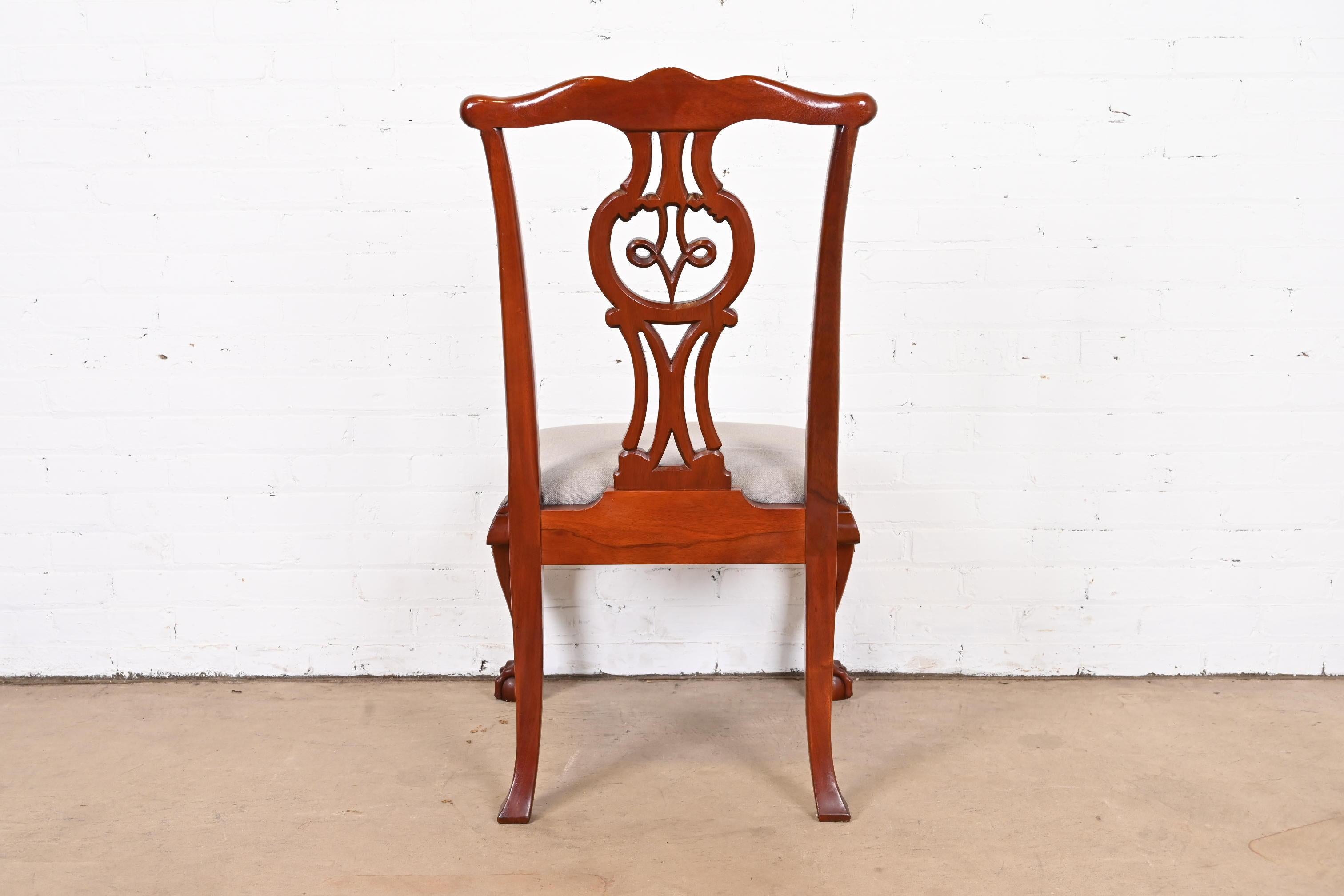 Baker Furniture Chippendale Carved Mahogany Dining Chairs, Set of Six 5