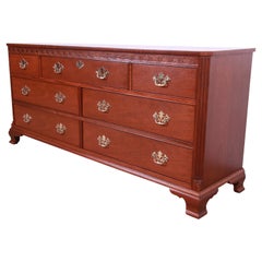 Baker Furniture Chippendale Carved Mahogany Dresser or Credenza, Refinished