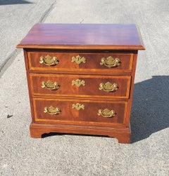 Baker Furniture Chippendale Mahogany and Banded Satinwood Side Chest of Drawers