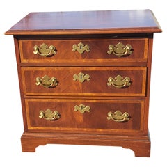 Baker Furniture Chippendale Mahogany and Banded Satinwood Side Chest of Drawers