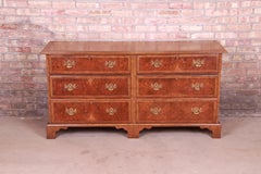 Baker Furniture Chippendale Mahogany and Burled Walnut Dresser Chest