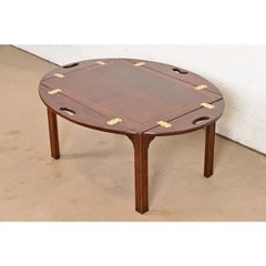 Baker Furniture Chippendale Mahogany Butler's Coffee Table
