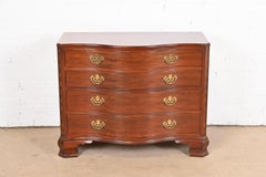 Baker Furniture Chippendale Mahogany Serpentine Dresser Chest, Newly Refinished