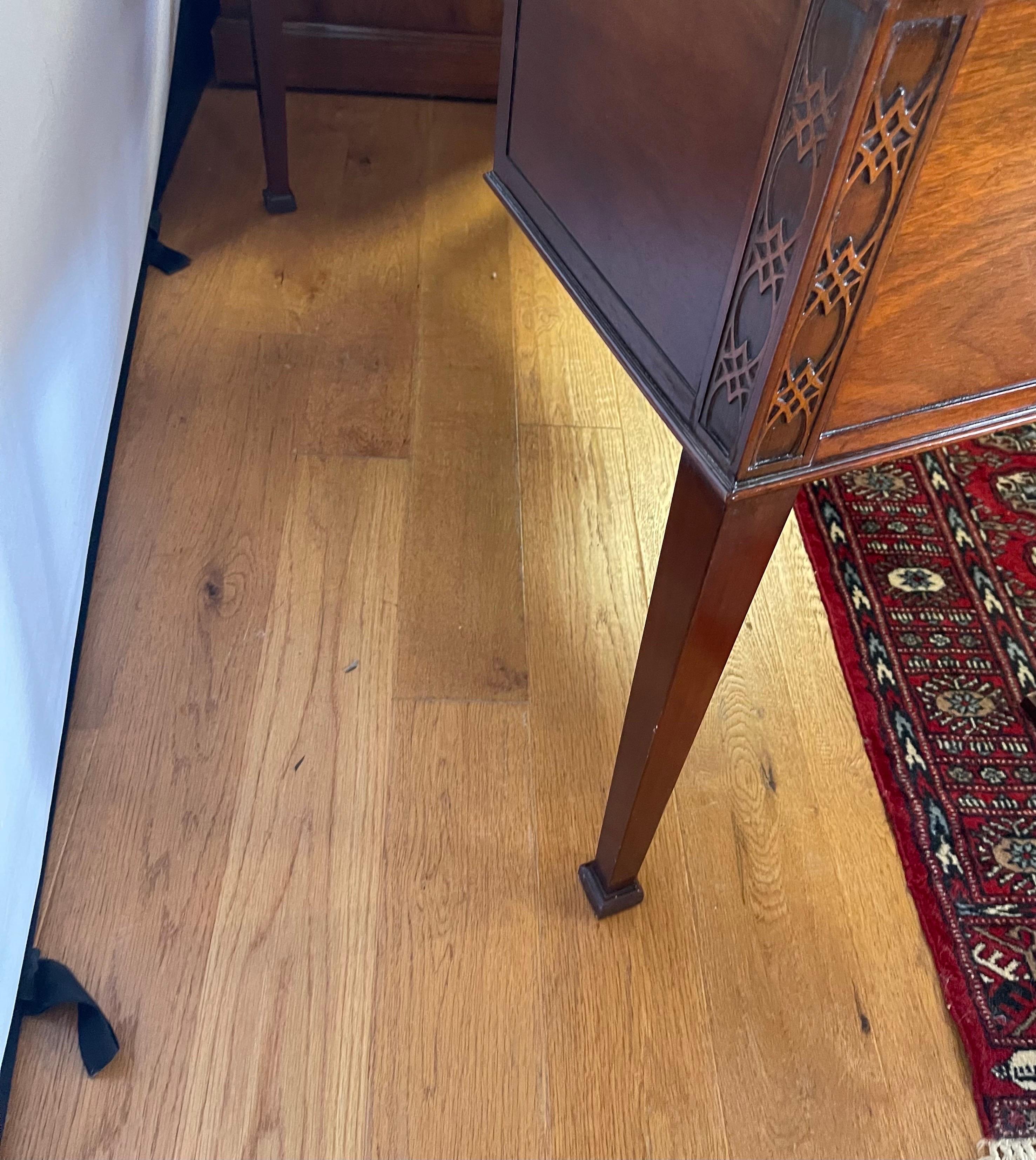 Baker Furniture Chippendale Mahogany Writing Desk Table 1