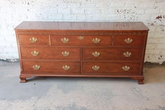 Baker Furniture Chippendale Style Mahogany Seven-Drawer Long Dresser