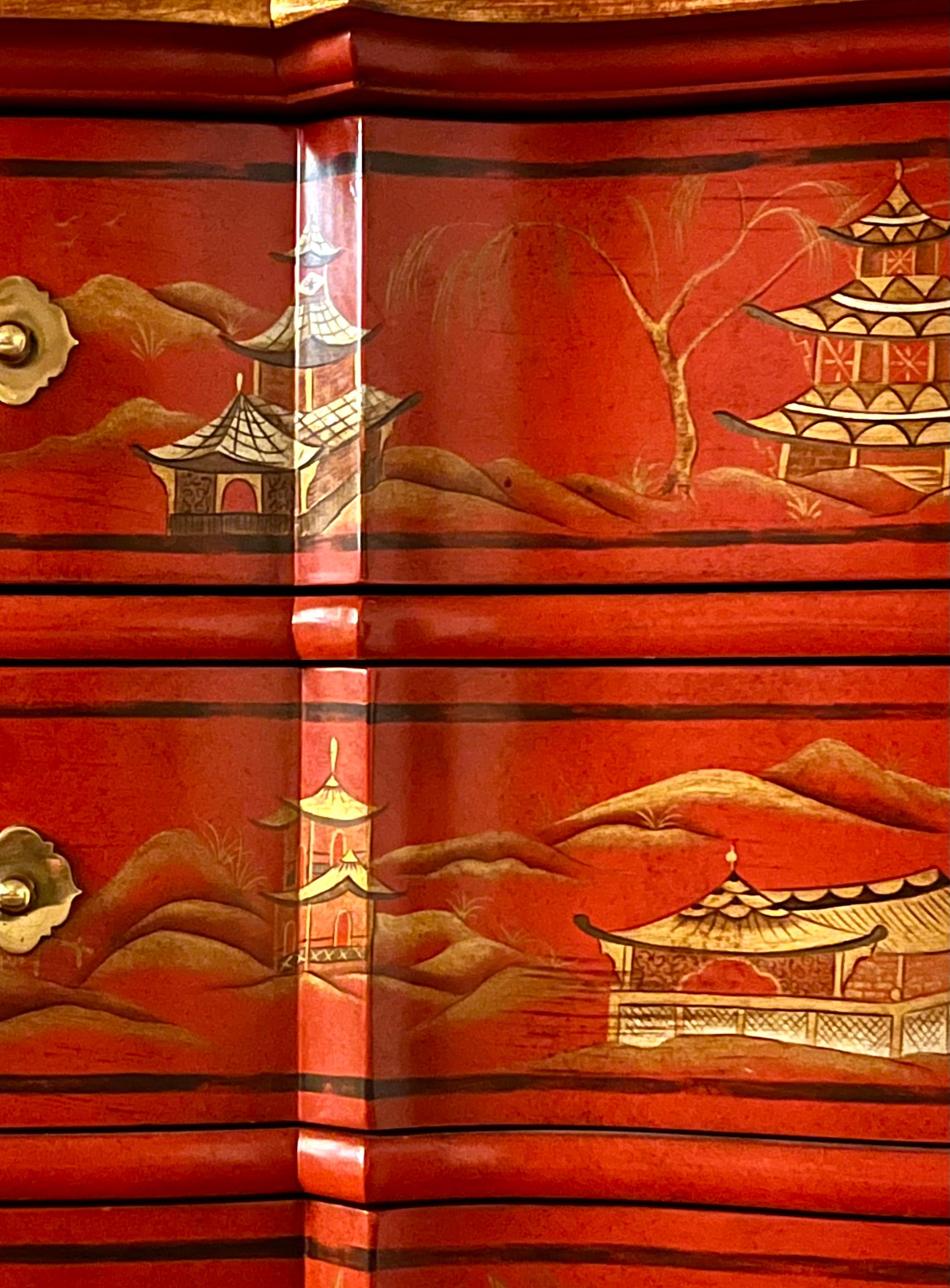 red lacquer dresser