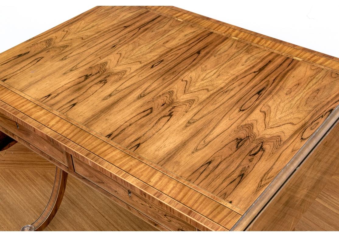 Baker Furniture Collector's Edition Regency Style Yew Wood Sofa/Writing Table For Sale 2