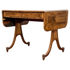 Baker Furniture Collector's Edition Regency Style Yew Wood Sofa/Writing Table