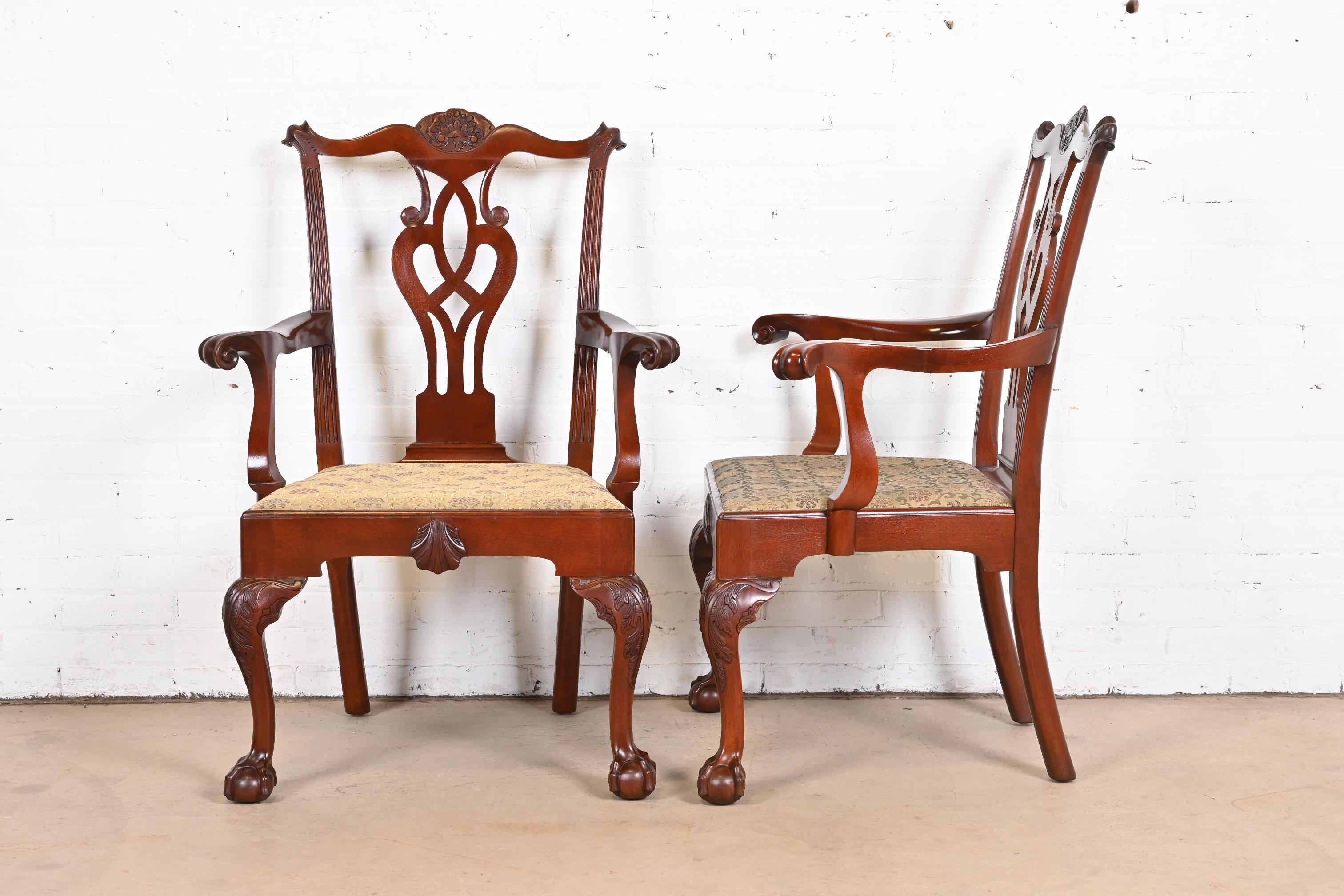 Baker Furniture Colonial Williamsburg Georgian Mahogany Dining Chairs, Set of 8 10