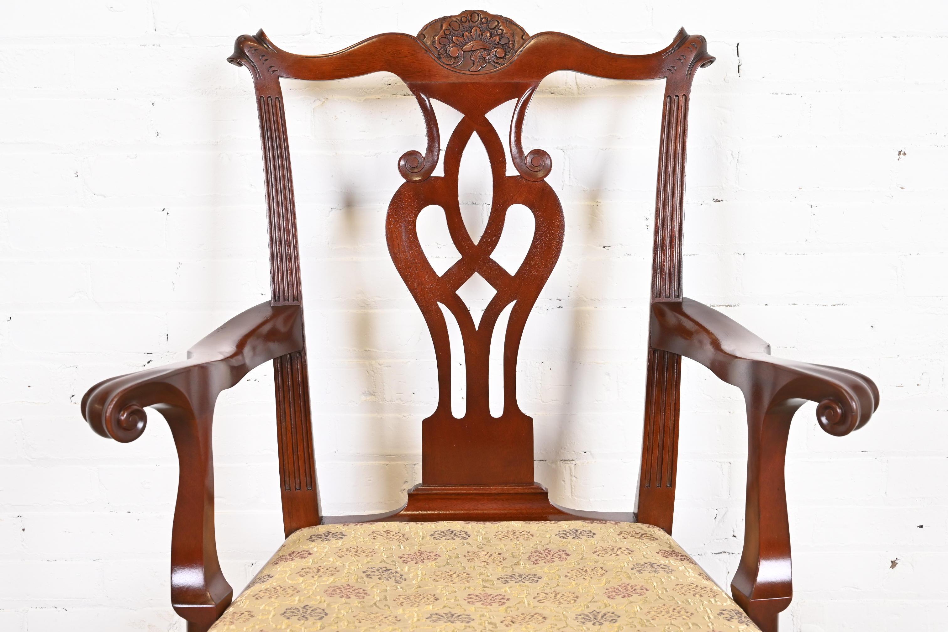 Baker Furniture Colonial Williamsburg Georgian Mahogany Dining Chairs, Set of 8 11