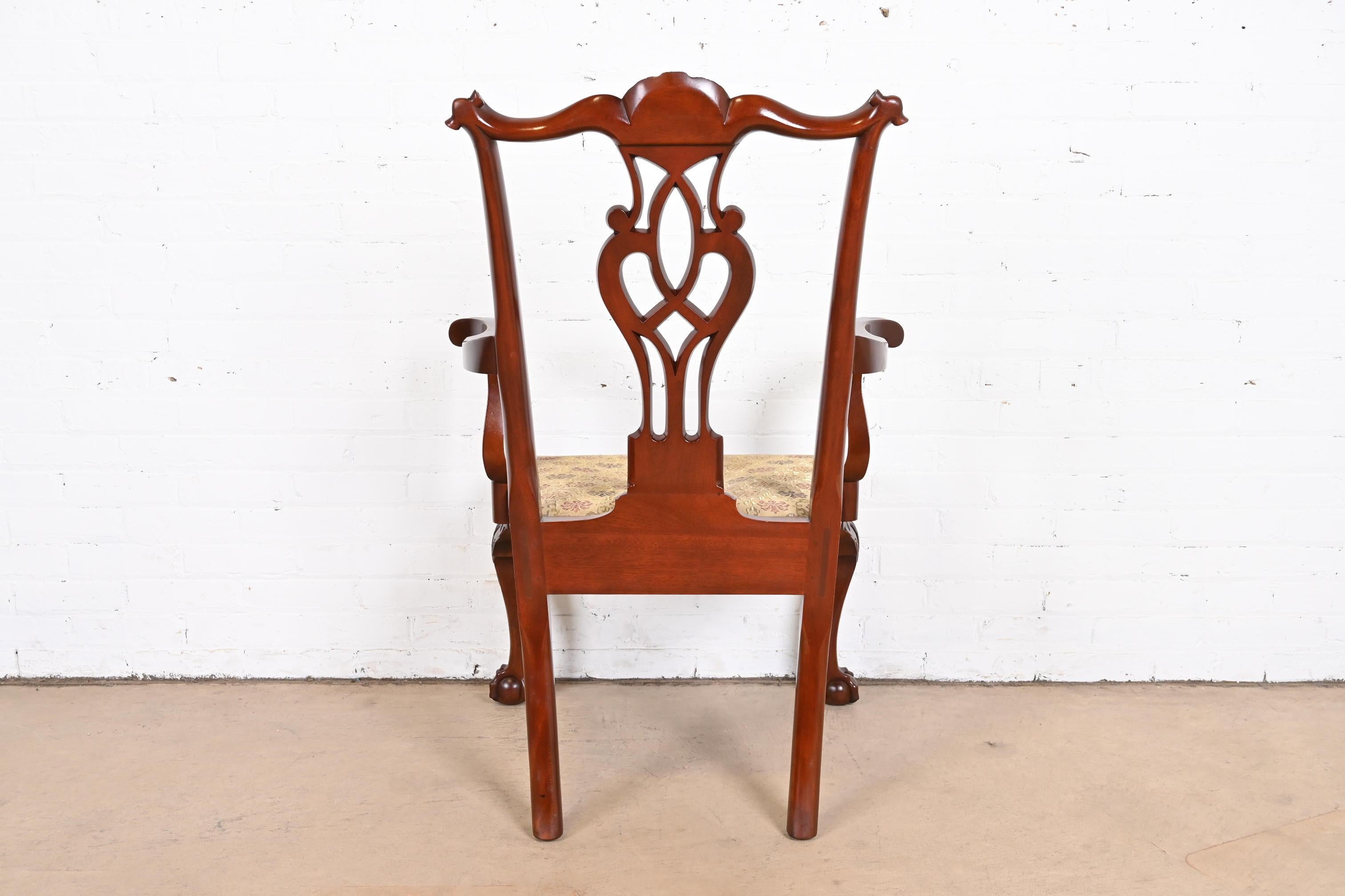 Baker Furniture Colonial Williamsburg Georgian Mahogany Dining Chairs, Set of 8 12