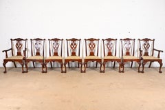Baker Furniture Colonial Williamsburg Georgian Mahogany Dining Chairs, Set of 8