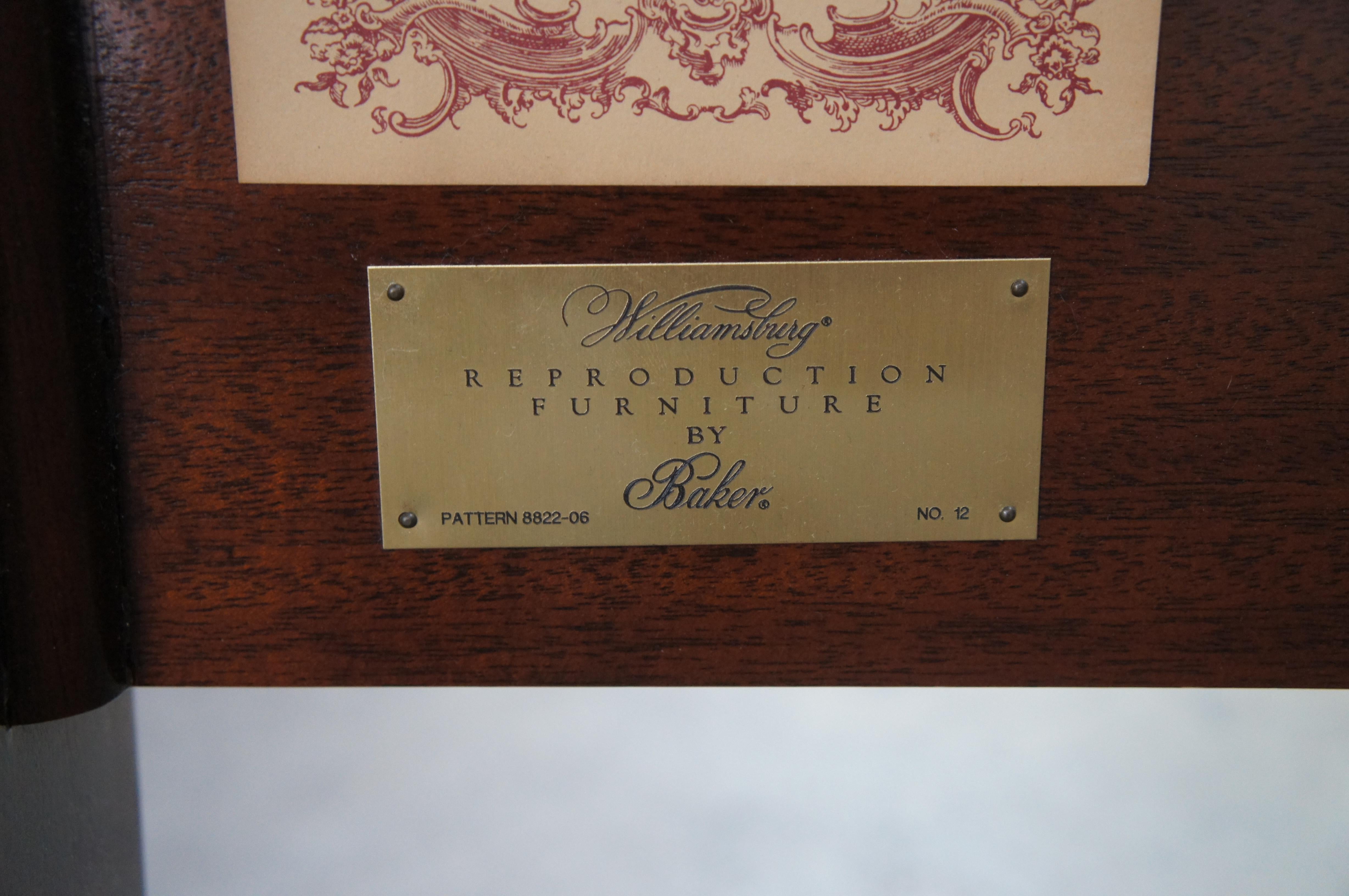 Baker Furniture Colonial Williamsburg - letto a baldacchino in mogano massiccio - dimensioni King in vendita 15
