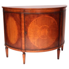 Baker Furniture Company Charleston Collection Demi Lune Inlaid Cabinet
