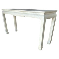 Baker Furniture Company - Tavolino da salotto in stile cinese con impiallacciatura in rafia