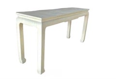 Baker Furniture Company - Tavolino da salotto in stile cinese con impiallacciatura in rafia