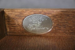 Baker Furniture Company French Directoire Style Walnut and Leather Top End Table
