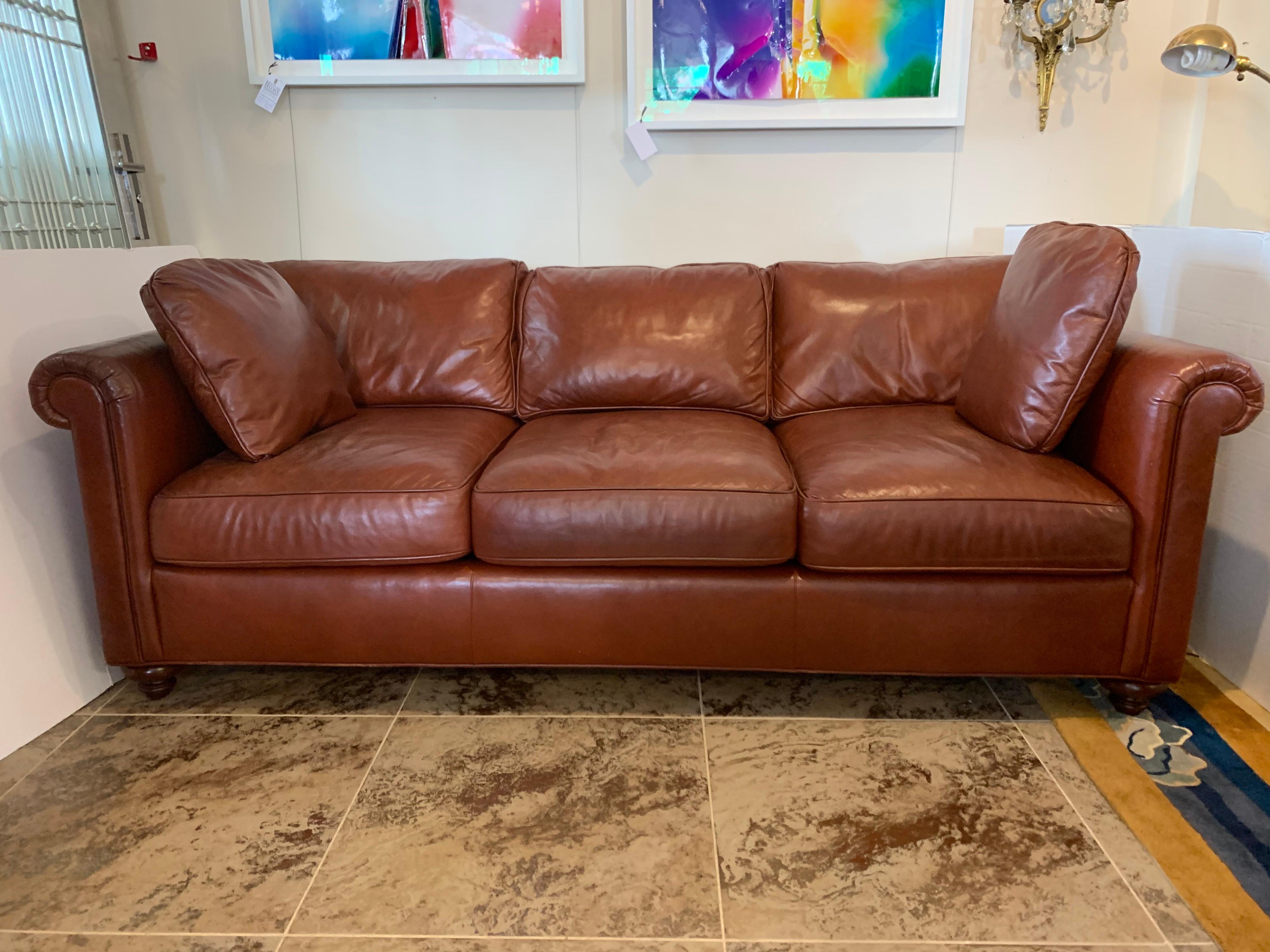 baker leather sofa