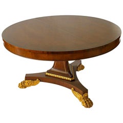 Baker Furniture Company Regency Giltwood Pedestal Dining Table and Leaf