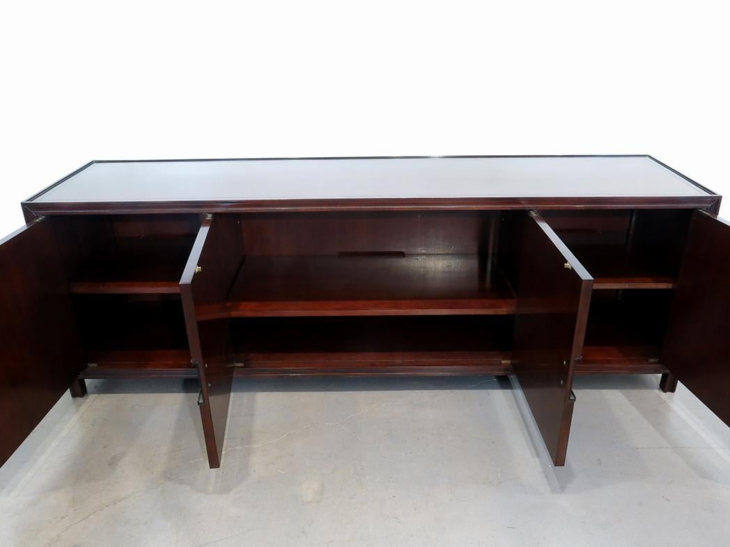 Modern Baker Furniture Company Sideboard in Lacquered Mahogany For Sale