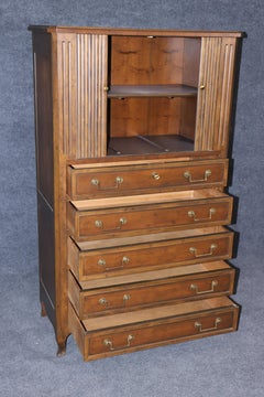Baker Furniture Company Tambor Door Gentleman's Dresser Tall Chest Circa 1960s