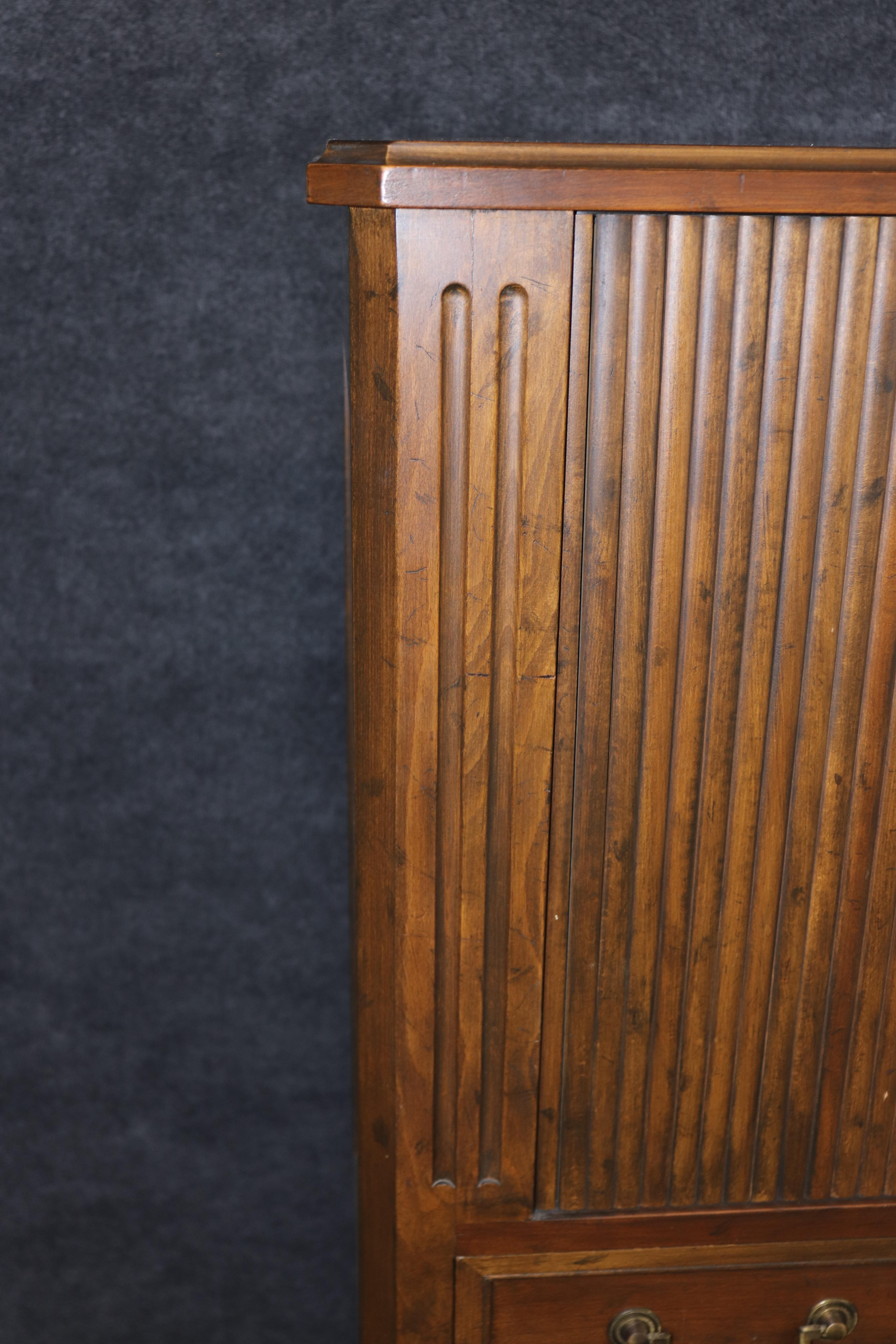 Baker Furniture Company Tambor Door Gentleman's Dresser Tall Chest Circa 1960s For Sale 2