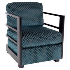 Baker Furniture Contemporary Blue Upholstered Chair