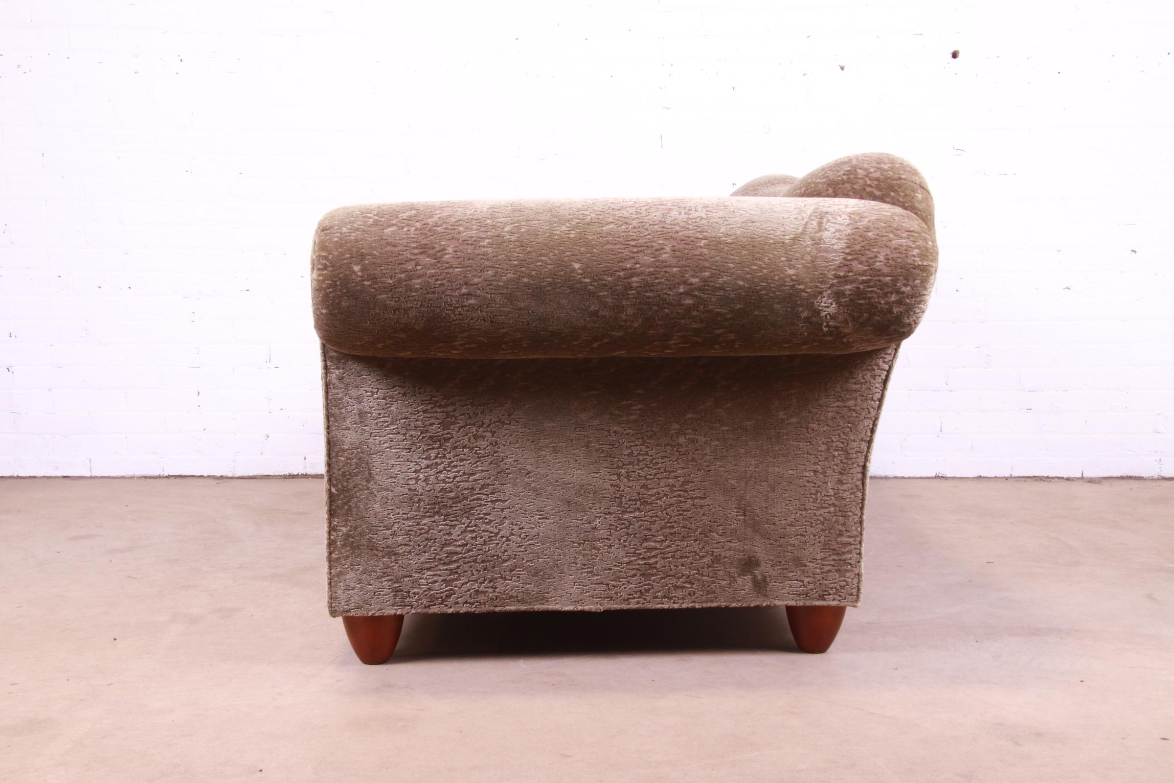 Baker Furniture Contemporary Custom Upholstered Reverse Camel Back Sofa 4