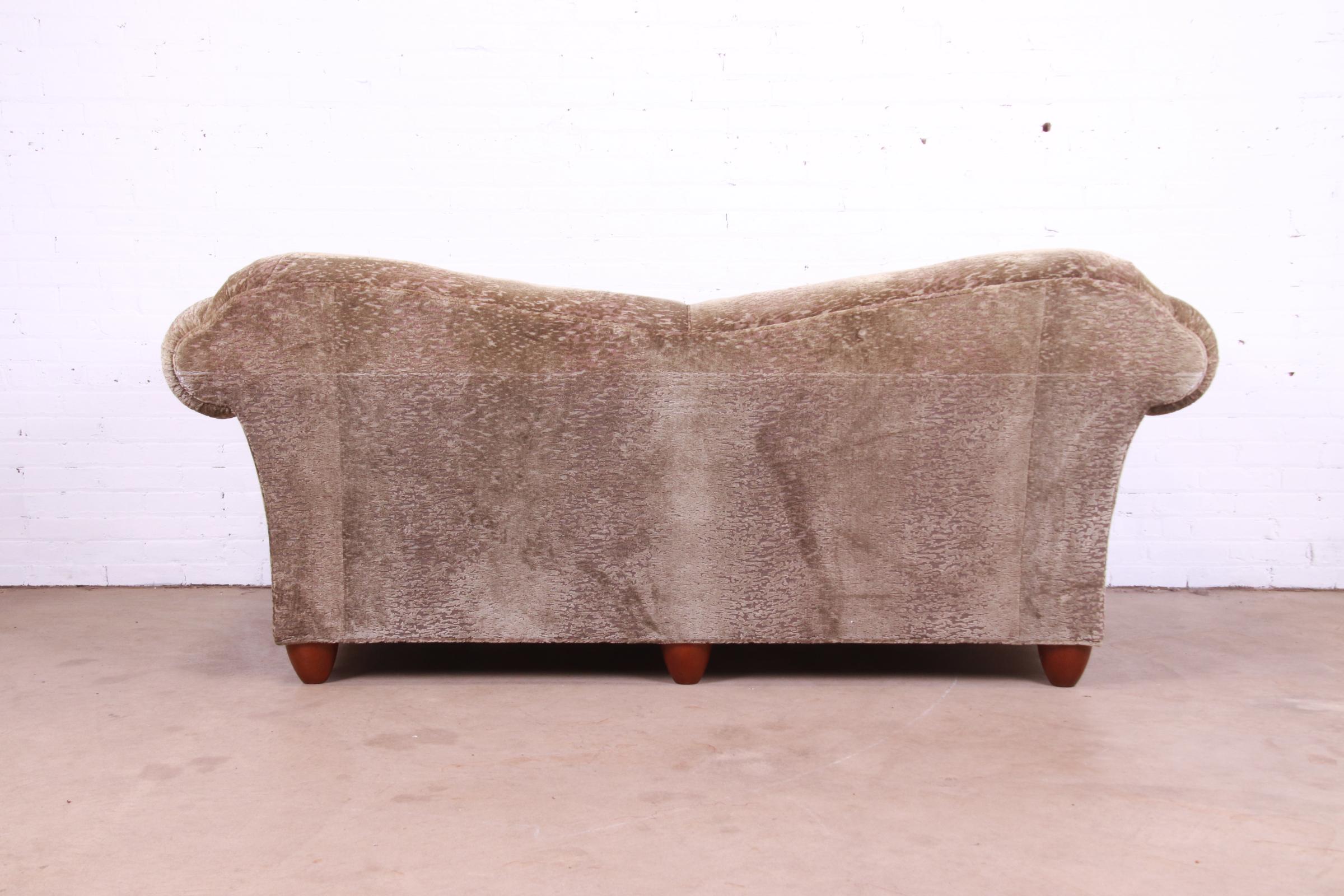 Baker Furniture Contemporary Custom Upholstered Reverse Camel Back Sofa 6