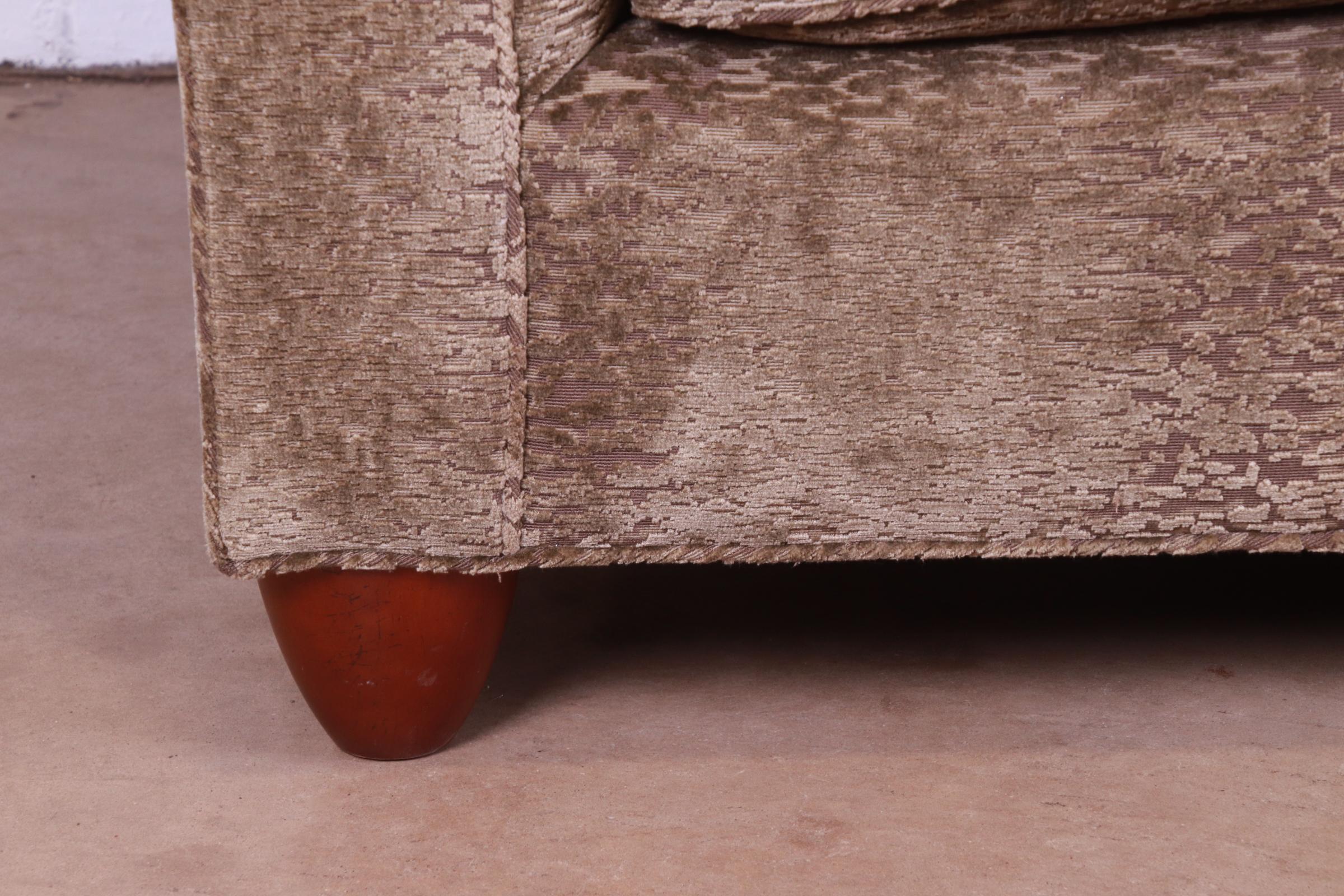 Upholstery Baker Furniture Contemporary Custom Upholstered Reverse Camel Back Sofa