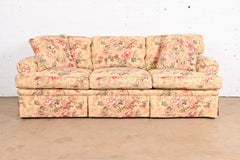 Baker Furniture Contemporary Down-Filled Floral Upholstered Sofa