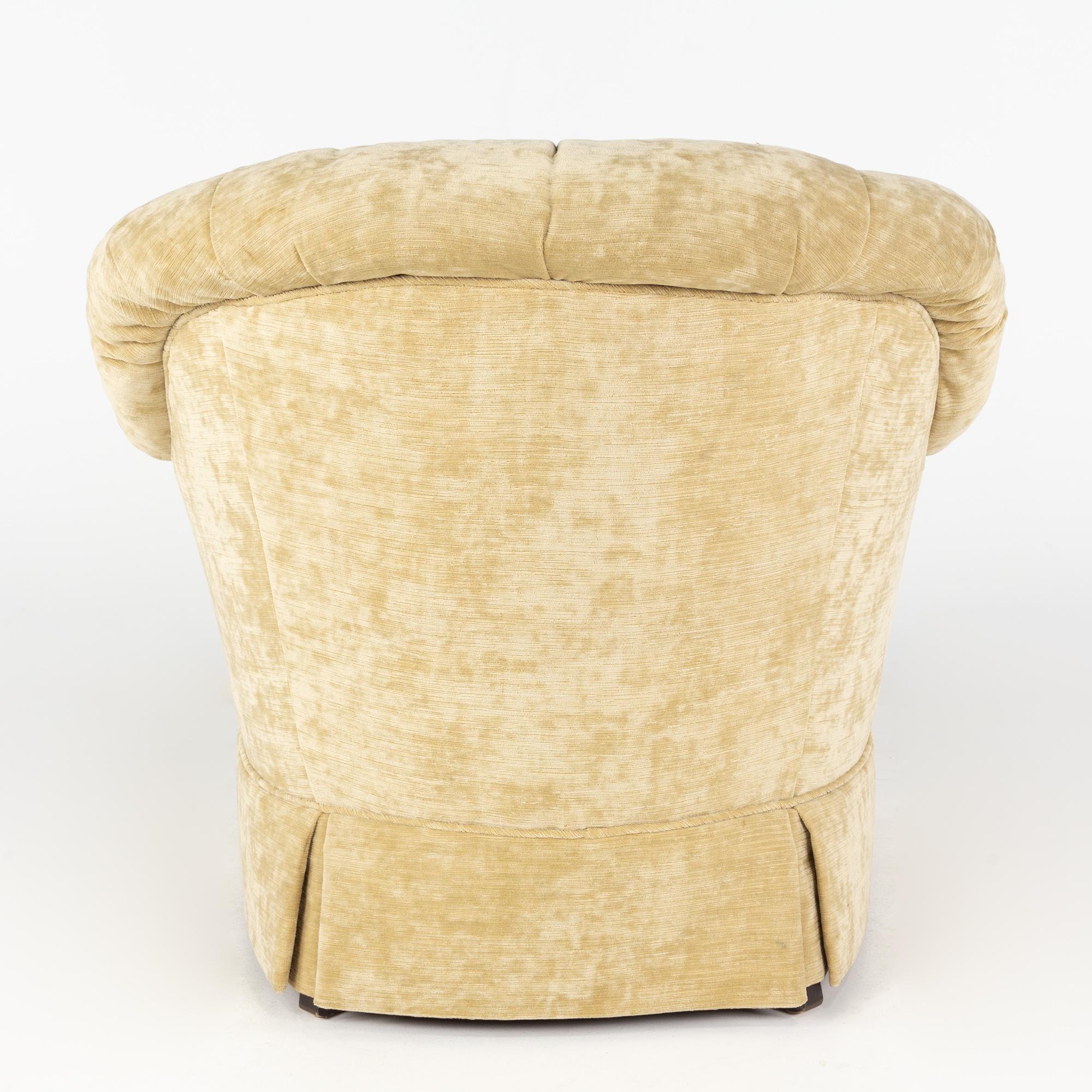 Baker Furniture Contemporary Tufted Pair of Lounge Chairs, Pair 2